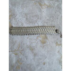 Beautiful Coro Silver Tone Honeycomb Bracelet